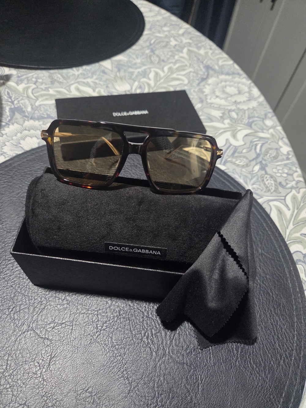 Dolce & Gabbana Tortoiseshell Square Sunglasses